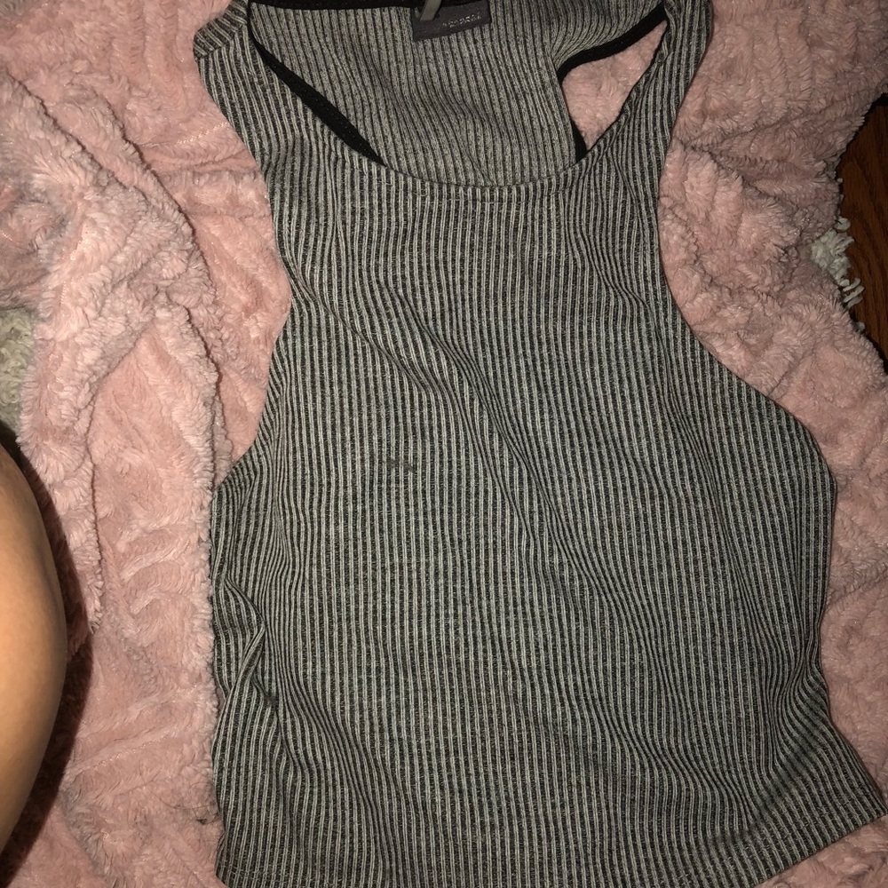 Striped Ribbed Crop Top
